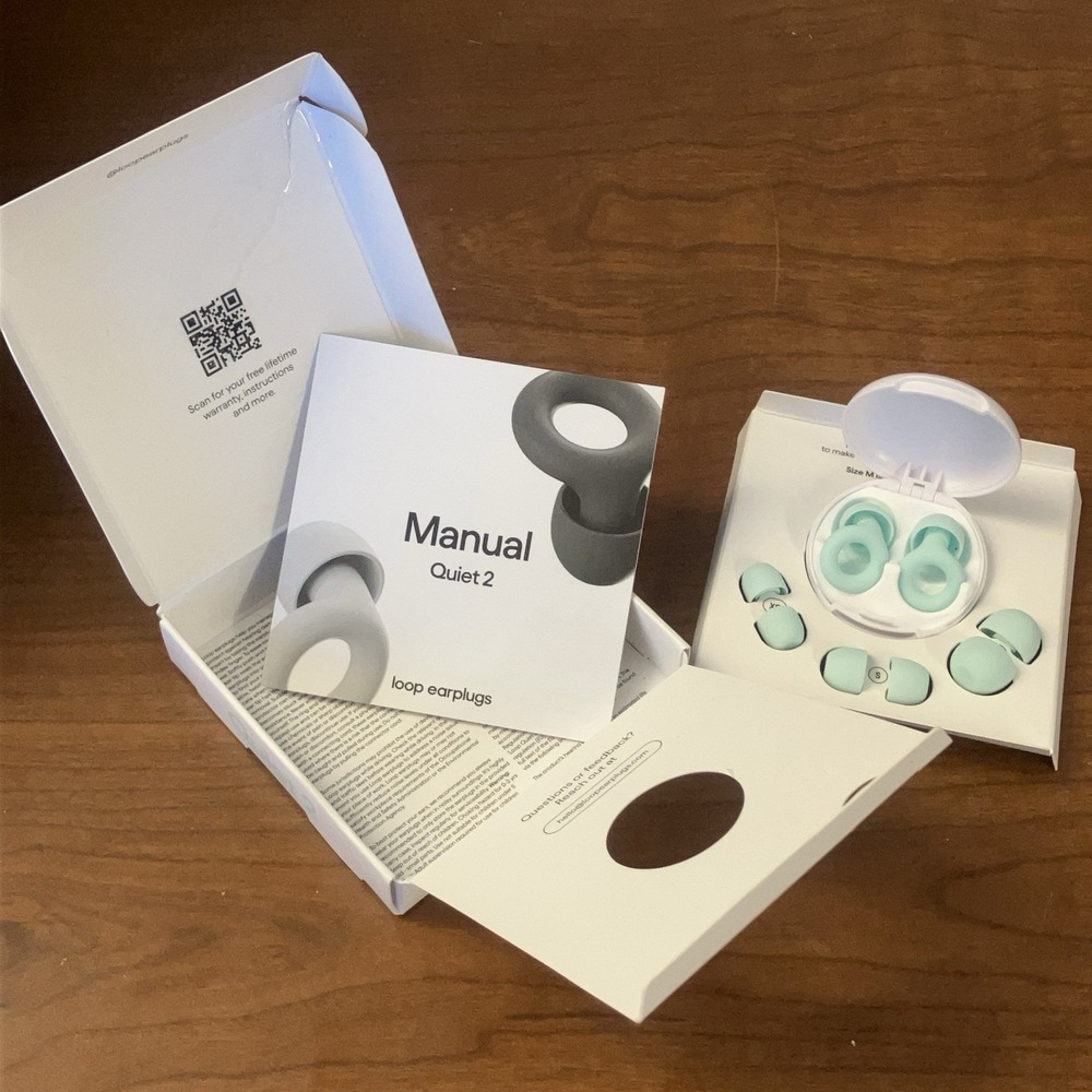 Loop Quiet 2 Earplugs Mint Green Reusable Noise Reducing Earplugs Open Box New